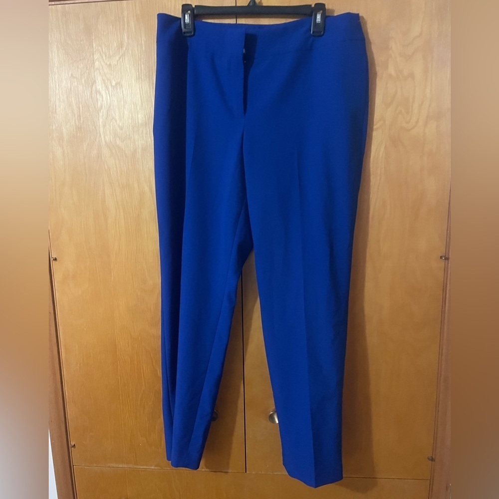 Vibrant Royal Blue Evan Piccone Size 12 Women's Professional Tailored Trousers - Picture 9 of 9